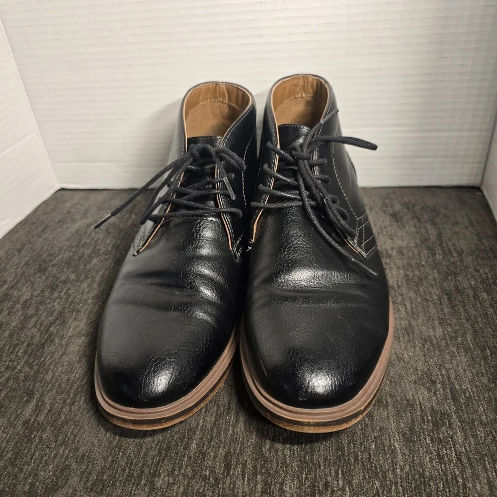 SONOMA Black Men's Lace-Up Ortholite Boots Shoes US Size 8.5